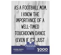 1000 Piece Puzzle for Adults, As A Football Mom Artwork, Creative Leisure Activity, Winter Indoor Entertainment, Pieces, 38x26cm/1000pcs