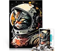 1000 Piece Puzzle For Adults Astronaut Cat Help the brain exercise addictive toys to cultivate patience gifts for friends and family 26x38cm