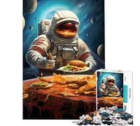 1000-piece Puzzle for Adults Astronaut Fast Food Deco Help The Brain Exercise Difficult Challenge Relaxing Games for 14+ Puzzle Game Offered (38x26cm)