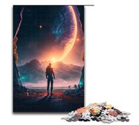 1000 Piece Puzzle For Adults Astronaut In Outer Space Game Puzzles for Is Ideal As A Gift for The Whole Family 75x50cm