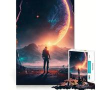 1000-piece Puzzle for Adults Astronaut In Outer Space Premium Cut Play Smart Mind Activity Peace Fun Time Birthday Art Play (38x26cm)