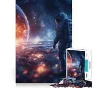 1000-piece Puzzle for Adults Astronaut in Space Premium Cut Play Smart Mind Activity Peace Fun Time Birthday Art Play (50x75cm)