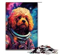 1000 Piece Puzzle For Adults Astronaut Poodle by SplattersLots of Thick Color Game Puzzles for Is Ideal As A Gift for The Whole Family 75x50cm