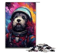 1000 Piece Puzzle For Adults Astronaut Poodle by SplattersLots of Thick Color Jigsaw Relax Games Family Game Stress Reliever Difficult Challenge 75x50cm
