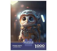 1000-piece Puzzle for Adults Astronaut Space Owl Puzzles for Adults Toy Wall Decor Home Decoration Unique Birthday And Xmas Gifts 52x38cm/1000pcs