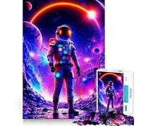 1000-piece Puzzle for Adults Astronaut Space Traveler Precise Cut Art Thinking Game Play Leisure Time Fun Birthday Art Play (38x26cm)