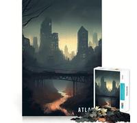 1000-piece Puzzle for Adults Atlanta Urban Landscape Premium Cut Play Smart Mind Activity Peace Fun Time Birthday Art Play (38x52cm)
