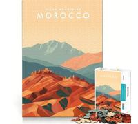 1000-piece Puzzle for Adults Atlas Mountains Morocco Precise Cut Art Thinking Game Play Leisure Time Fun Birthday Art Play (50x75cm)