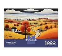 1000-piece Puzzle for Adults Autumn Landscape with Road-1 Jigsaw for Adults Anti-Stress Toys Difficult Challenge Unique Birthday And Xmas Gifts 70x50cm/1000pcs