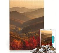 1000 Piece Puzzle For Adults Autumn Mountain Road Landscape, Impossible Game, Staycation Kill Time, Birthday Present,Travel Gifts, 50x75cm