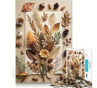1000-piece Puzzle for Adults Autumnal Still Life with Natural Elements Precise Cut Art Thinking Game Play Leisure Time Fun Birthday Art Play (38x52cm)