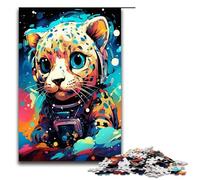1000 Piece Puzzle For Adults Baby Robot Leopard by SplattersLots of Thick Coloured Game Puzzles for Is Ideal As A Gift for The Whole Family 75x50cm