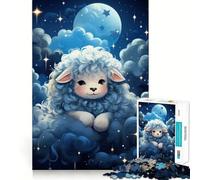 1000-piece Puzzle for Adults Baby Sheep Premium Cut Play Smart Mind Activity Peace Fun Time Birthday Art Play (38x52cm)