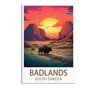 1000 Piece Puzzle for Adults Badlands South Dakota Puzzles Micro Pieces Challenging Difficult Puzzles Christmas Birthday Gift Game Toys 26x38cm