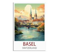 1000 Piece Puzzle for Adults Basel Switzerland Puzzles Micro Pieces Challenging Difficult Puzzles Christmas Birthday Gift Game Toys 26x38cm