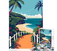 1000-piece Puzzle for Adults Beach Path Minimalist Jigsaw Puzzles for Adults But Fun And Humorous Help The Brain Exercise Gifts for Friends And Family (38x52cm)
