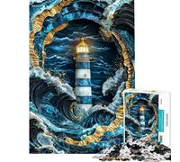 1000 Piece Puzzle For Adults Beacon in The Storm Kintsugi Art Jigsaw Puzzle Hands-on Game Hand Speed Race Deal As Gifts for The Whole Family (size 38x26cm)