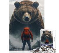 1000 Piece Puzzle For Adults Bear Encounter Jigsaw Puzzles for Adults For Family Fun Every Piece Is Unique - Toys Educational Games (38x52cm)