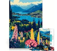 1000-piece Puzzle for Adults Beautiful New Zealand Minimalist Art Sharp Cut Art Creative Skill Toy Idle Time Game Christmas Calm Gift (38x26cm)