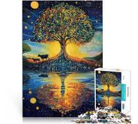 1000-piece puzzle for adults Beautiful Tree Made of cardboard,Suitable for people aged 14 and above Challenging play toys Christmas Birthday Gift。size:26x38cm/10.24x14.96inch
