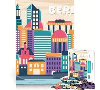 1000-piece Puzzle for Adults Berlin City Germany Design Sharp Cut Art Creative Skill Toy Idle Time Game Christmas Calm Gift (50x75cm)
