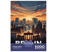 1000-piece Puzzle for Adults Berlin Cityscape at Sunset Jigsaw for Adults Anti-Stress Toys Difficult Challenge Unique Birthday And Xmas Gifts 70x50cm/1000pcs