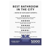 1000 Piece Puzzle for Adults, Best Bathroom In The City Artwork, Challenging Brain Teaser, Winter Indoor Entertainment, Premium Puzzle Pieces, 38x26cm/1000pcs