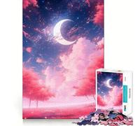 1000-piece Puzzle for Adults Between The Pink Trees Sharp Cut Art Creative Skill Toy Idle Time Game Christmas Calm Gift (38x52cm)