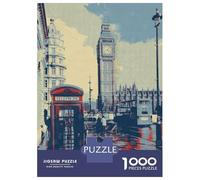 1000 Piece Puzzle for Adults, Big Ben Artwork, Creative Leisure Activity, Seasonal Gift Choice, Precision Cut Pieces, 38x26cm/1000pcs