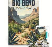 1000 Piece Puzzle For Adults Big Bend National Park, Brain Teaser Game, Difficult Hard, Improving Love between Couples 38x52cm