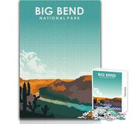 1000 Piece Puzzle For Adults Big Bend National Park Brainteaser Family Games Enhance Memory Anti-Stress Toys Size 50x75cm