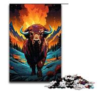 1000 Piece Puzzle For Adults Bison's Colorful Psychedelic Game Puzzles for Is Ideal As A Gift for The Whole Family 1000 PCS(75x50cm)