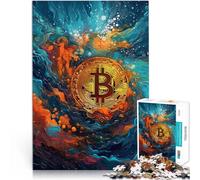 1000 Piece Puzzle For Adults Bitcoin rainbow Anspruchsvolles Spiel und Familienspaß Tolles Geschenk für Spiele38x26cm