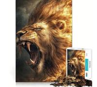 1000-piece Puzzle for Adults Black And Gold Lions Sharp Cut Art Creative Skill Toy Idle Time Game Christmas Calm Gift (50x75cm)