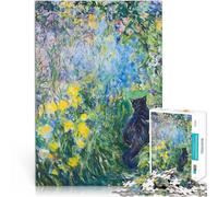 1000 Piece Puzzle For Adults Black Cat in a Garden Geschenke zum Suchbegriff: "Herausfordernde Spiele" Geschenkideen38x52cm