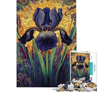 1000 Piece Puzzle For Adults Black Iris Flower Jigsaw Puzzle Toy Wall Decor A Work of Art Deal As Gifts for The Whole Family (Size 38x26cm)