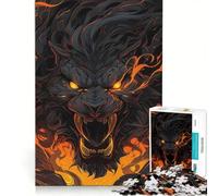 1000 Piece Puzzle For Adults Black Lion Goes Beast Mode, Brain Teaser Game, Difficult Hard, Improving Love between Couples 50x75cm