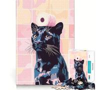 1000 Piece Puzzle For Adults Black Panther with Toilet Paper Roll Clean Fit Decor, Brain Activity Fun, Cozy Time Play, Festive Leisure Gift (38x52cm)