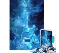 1000-piece Puzzle for Adults Blue Cosmic Guitar Fun Activities at Home Difficult Hard Impossible Game Suitable for Ages 14 And Up (50x75cm)