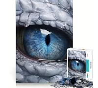 1000 Piece Puzzle For Adults Blue Eyes Ice Dragon Ruler Clean Fit Decor, Brain Activity Fun, Cozy Time Play, Festive Leisure Gift (38x26cm)