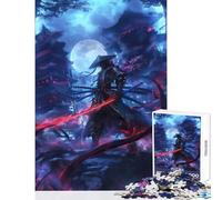 1000-piece Puzzle for Adults Blue Midnight Samurai Jigsaw Puzzles for Adults But Fun And Humorous Help The Brain Exercise Gifts for Friends And Family (38x26cm)