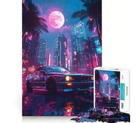 1000 Piece Puzzle For Adults BMW M E Neon City Clean Fit Decor, Brain Activity Fun, Cozy Time Play, Festive Leisure Gift (50x75cm)