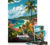 1000 Piece Puzzle For Adults Boracay Philippines Tropical Island View Clean Fit Decor, Brain Activity Fun, Cozy Time Play, Festive Leisure Gift (38x26cm)