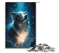 1000 Piece Puzzle for Adults Border Collie Dog Jigsaw for Educational Game Challenge Toy Artwork Gift 75x50cm