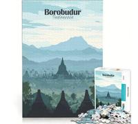 1000 Piece Puzzle For Adults Borobudur Temple, Indonesia, Educational Toy, Parent-child Interaction, Unique Birthday And Xmas Gifts 38x52cm