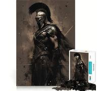 1000 Piece Puzzle For Adults Brown Soldier Spartan Accurate Joint Fun Mental Skill Game Peace Time Play Xmas Art Gift (38x26cm)