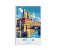 1000 Piece Puzzle for Adults，Bruges Belgium Puzzles for Adults Teens Kids 1000 Pieces Impossible Puzzles Games Gift Toys Home Decoration 38x26cm