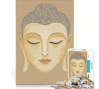 1000 Piece Puzzle For Adults Buddha Face Mosaic, Educational Game, Difficult Challenge, Enhance Love between Couples 38x52cm