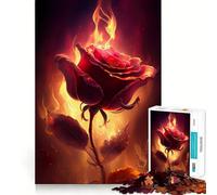 1000 Piece Puzzle For Adults Burning Love V Clean Cut Piece Thinking Skill Game Calm Time Fun Xmas Scene Art (38x26cm)