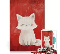1000 Piece Puzzle For Adults Calm Kitty Red Clean Cut Piece Thinking Skill Game Calm Time Fun Xmas Scene Art (38x52cm)